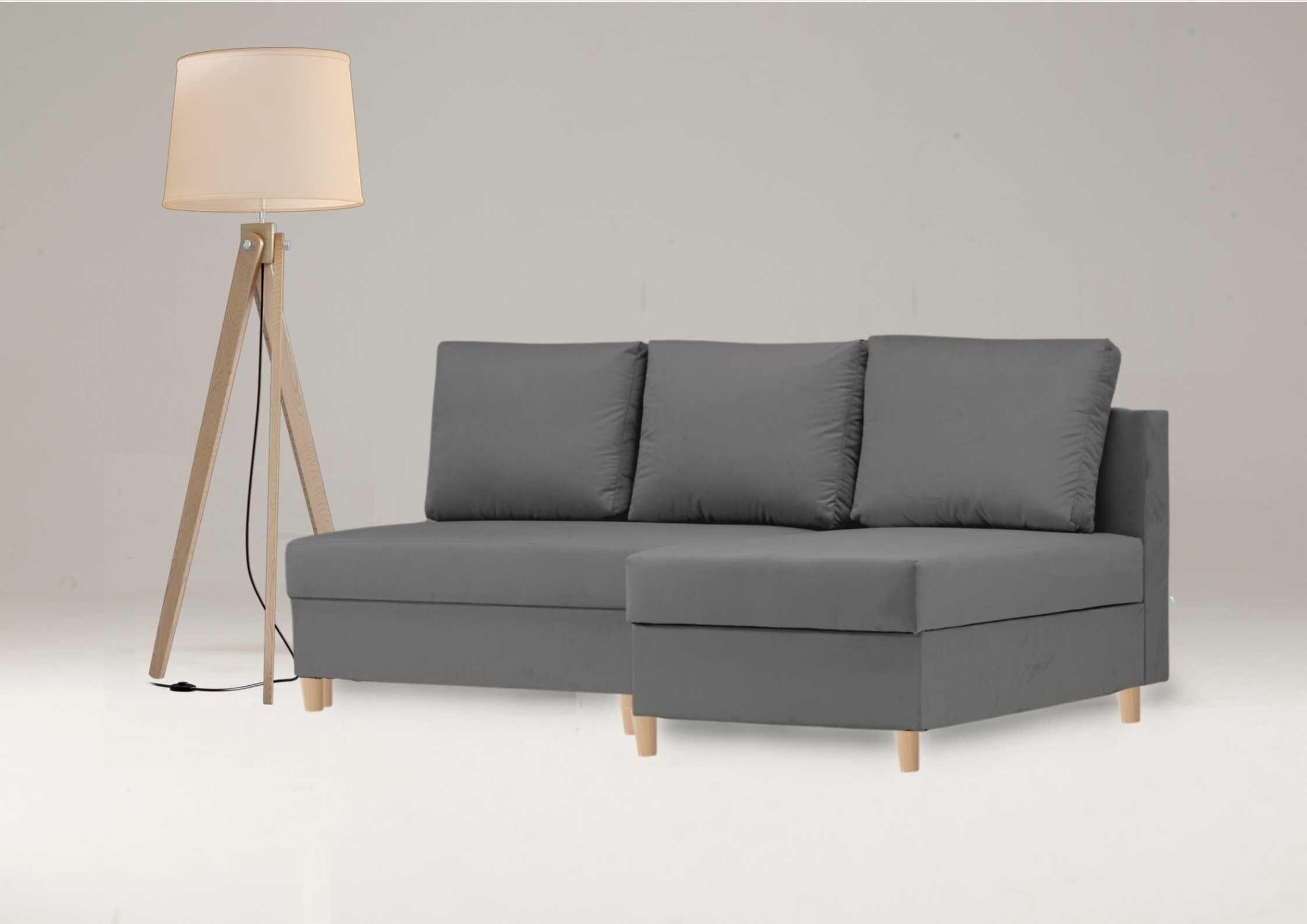 Narożnik 200cm grafitowy